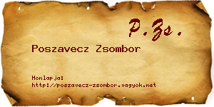 Poszavecz Zsombor névjegykártya